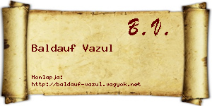 Baldauf Vazul névjegykártya